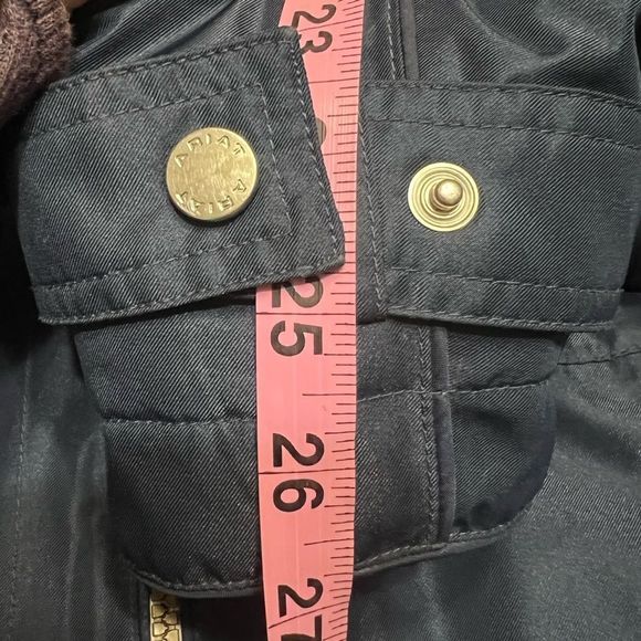 Ariat Furlough Waterproof Insulated Navy Blue Belted Jacket.Sz Medium EUC - Picture 15 of 16